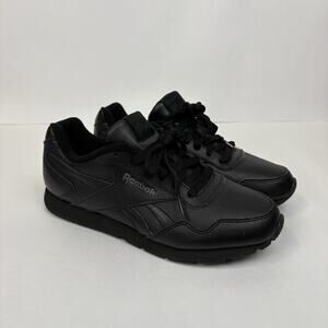 Reebok Classic Royal Glide Women's 7D Black Leather Memory Tech Athletic Shoes